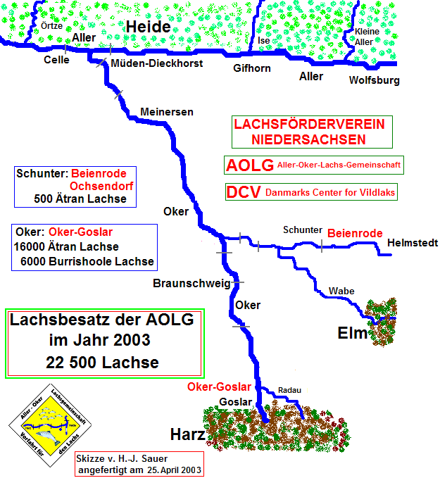 Karte Lachsbesatz 2003
