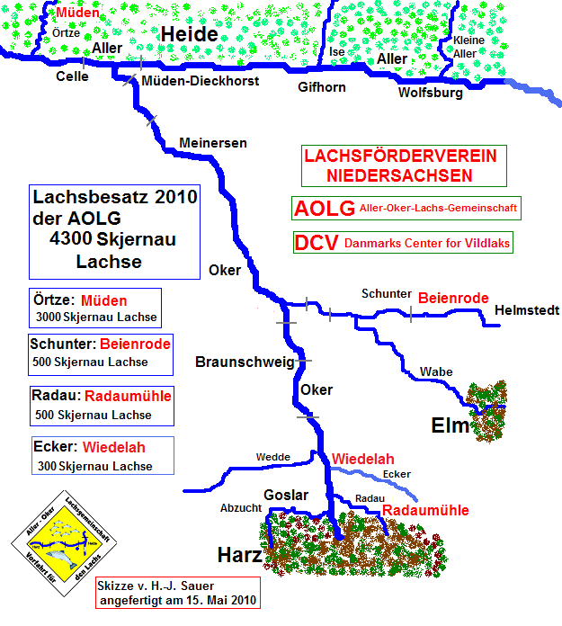Karte Lachsbesatz 2010